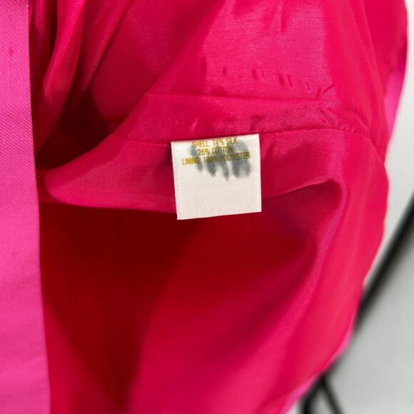 KATE SPADE Pink White Seashell Bead V-Neck Pleated Barbiecore Mini Dress Size 10 - Picture 10 of 11